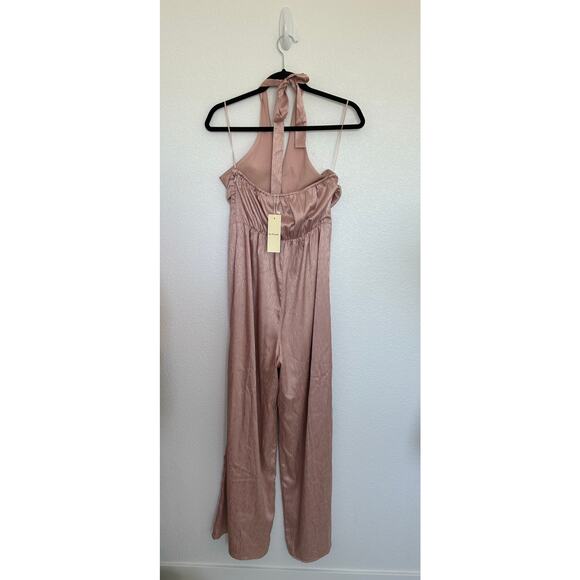 Free People Du Paradis Blush Halter Jumpsuit - S - Picture 4 of 4